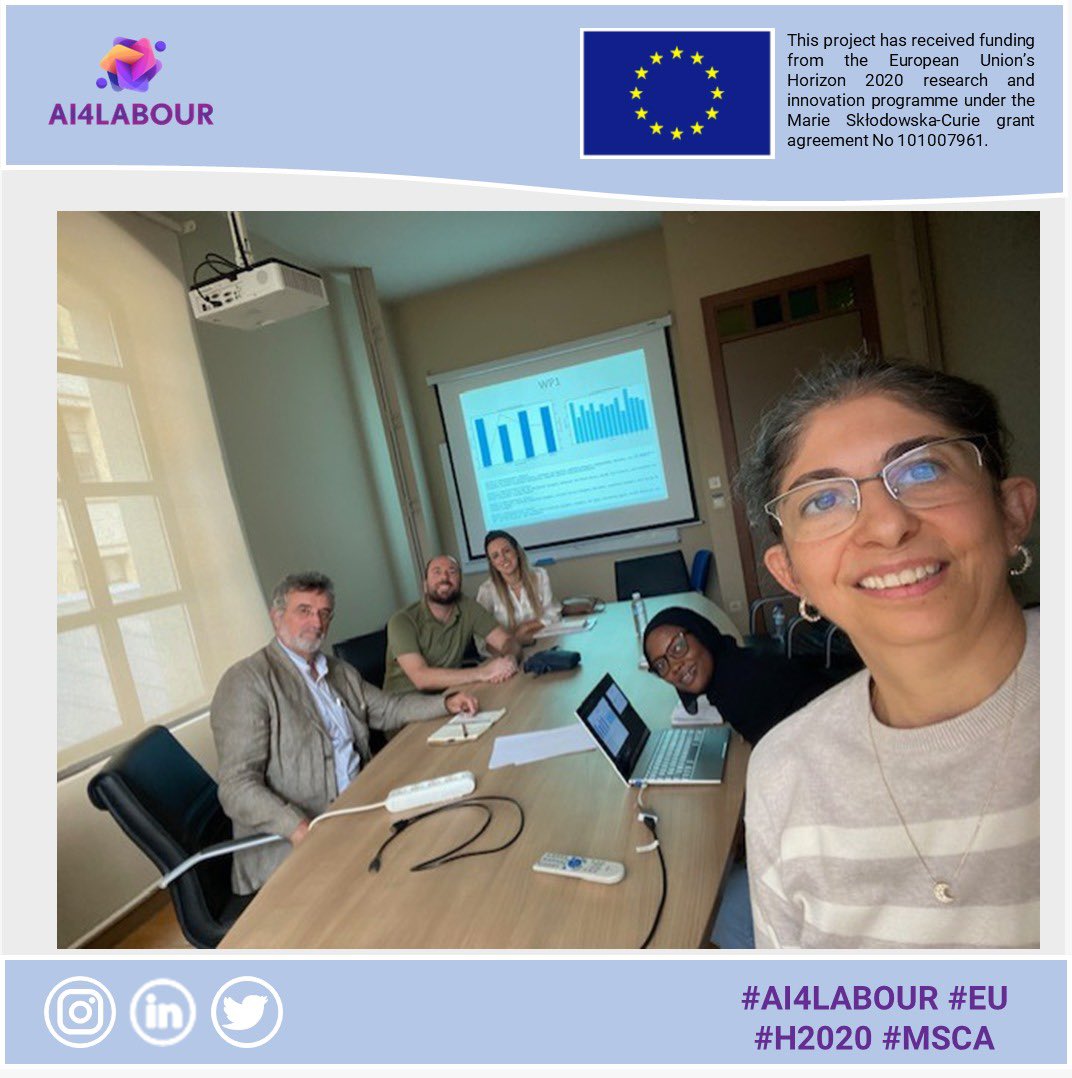 Ai4Labour's tweet photo. "SPLIT team's visit to KHAS during their secondment studies and a short working meeting on Work Package 1, which is related to PhD student Nana Aisha Umar’s thesis in the project and they are doing their secondment @arcelik 🙌🏻👏🏻🤩 https://t.co/RSezMP4pok