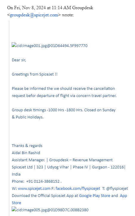 saurabhverma142's tweet photo. @flyspicejet This is what I received from Spicejet groupdesk support. This is clear case of negligence towards customer convenience and taking customers for granted. Request the authorities to intervene. @MoCA_GoI @PMOIndia @RamMNK @narendramodi @nch1915 @consumerforum_ @YatraOfficial https://t.co/WC7XALcXJQ