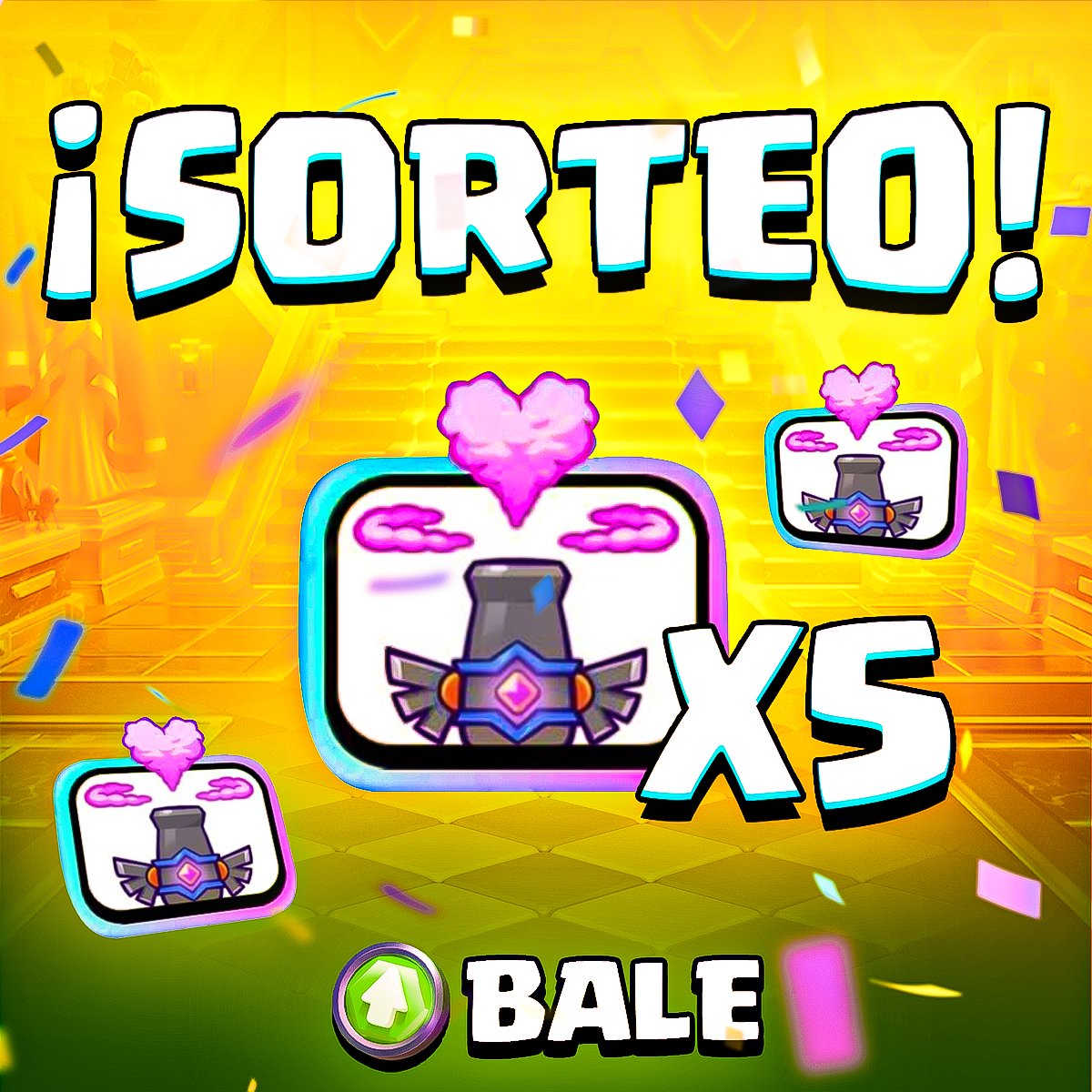 🎟️Sorteo 5 emotes de cañón temporada 65! 

📝Requisitos:
✅Sigue a <a href="/Real_BaleGame/">BaleGG</a> y @LordPablo8 
✅RT🔁 y Like❤️
✅Etiqueta a una persona @

⏳Termina el 16/11/2024

#MusketsAtDawnGiveaway #ClashRoyale