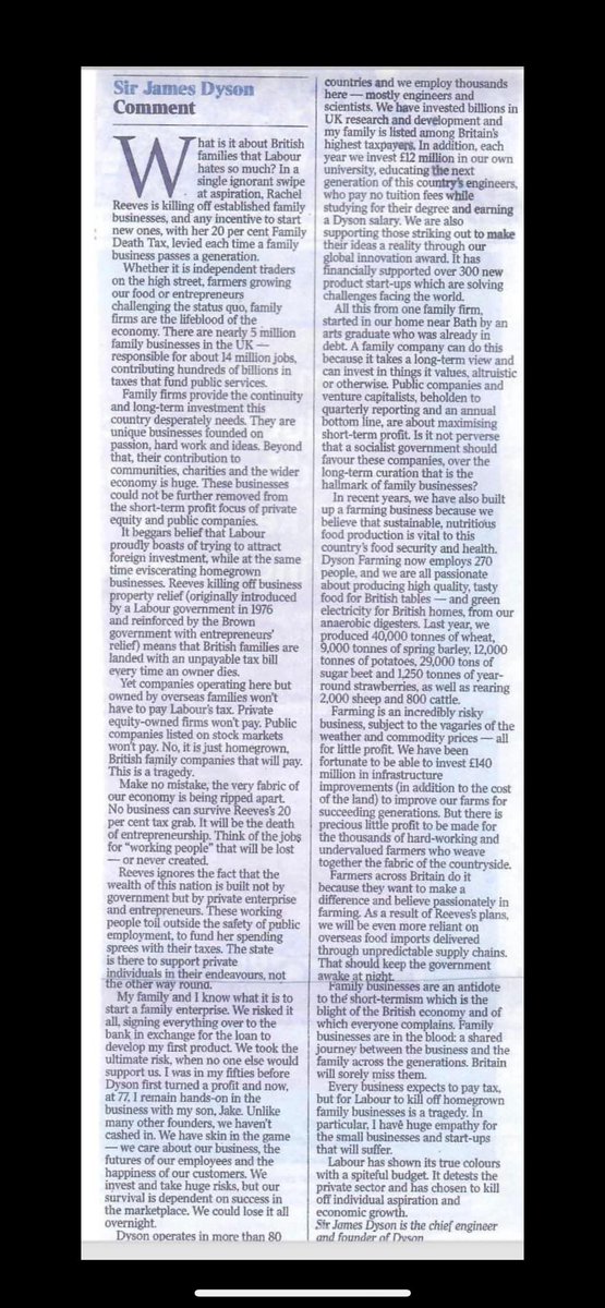 This from James Dyson is a decent read and i’d agree with it. He has built a business strong enough to cope with most outside pressures but as he points out. The gamblers and the ones who have risked are the ones getting hit.