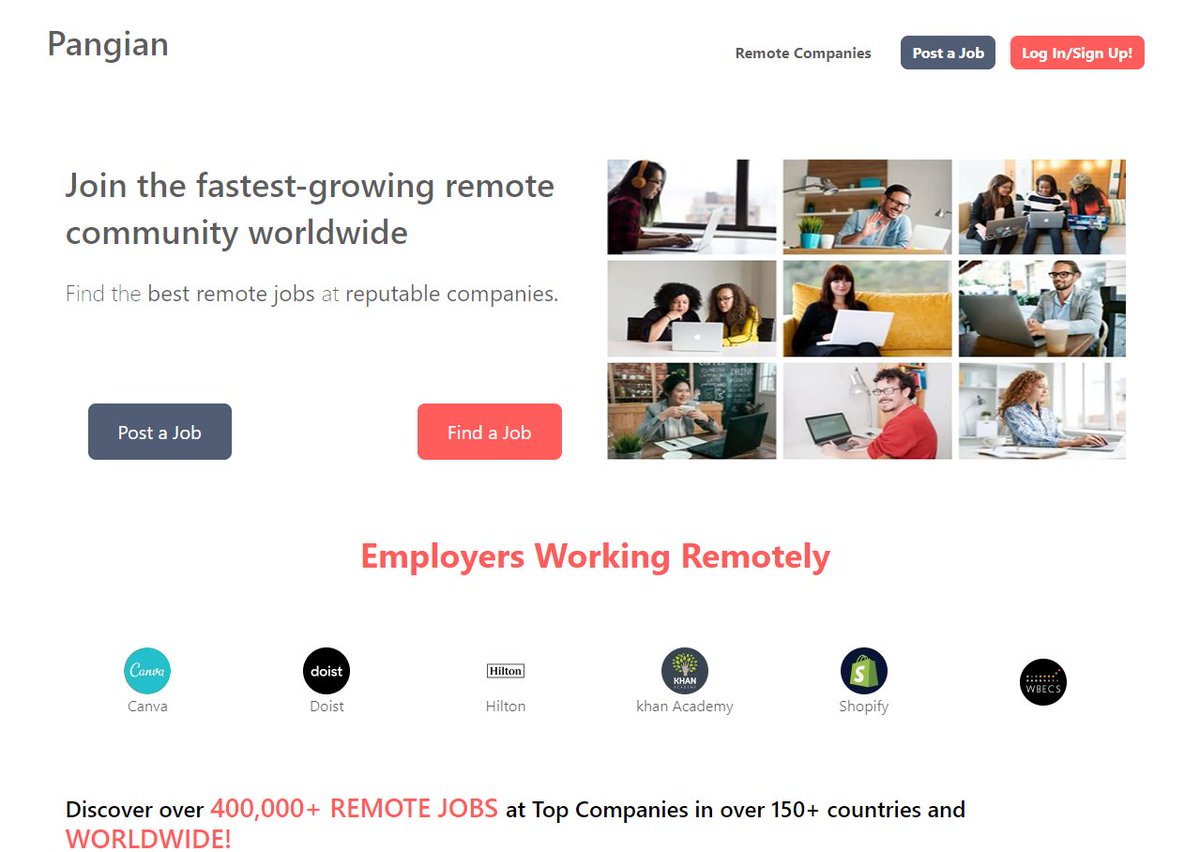 atulkumarzz's tweet photo. 14.Pangian

Join the fastest-growing remote community worldwide.

Find the best remote jobs at reputable companies.

pangi
https://t.co/pmb1bAuQqS https://t.co/edCDjooj9E