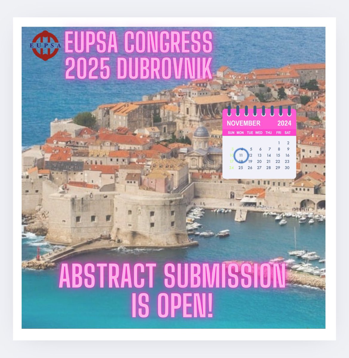 EupsaSurgeons's tweet image. Exciting news: abstract submissions for the EUPSA 2025 Congress Dubrovnik now open! Aunique opportunity to present your research, engage with leading experts!. Submit by 31.2025.! #eupsa #some4pedsurg