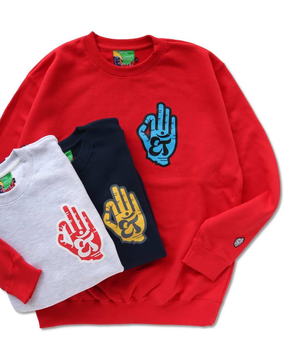 サインクルースウェット！新作です！４サイズ、３色展開です。オンライン、店頭で販売開始しております◎
｜NEW｜
Sign Crew Neck Sweat
Navy / Red / Ash 
<a href="/ethnictokyo/">ETHNIC TOKYO</a>
#浅草橋