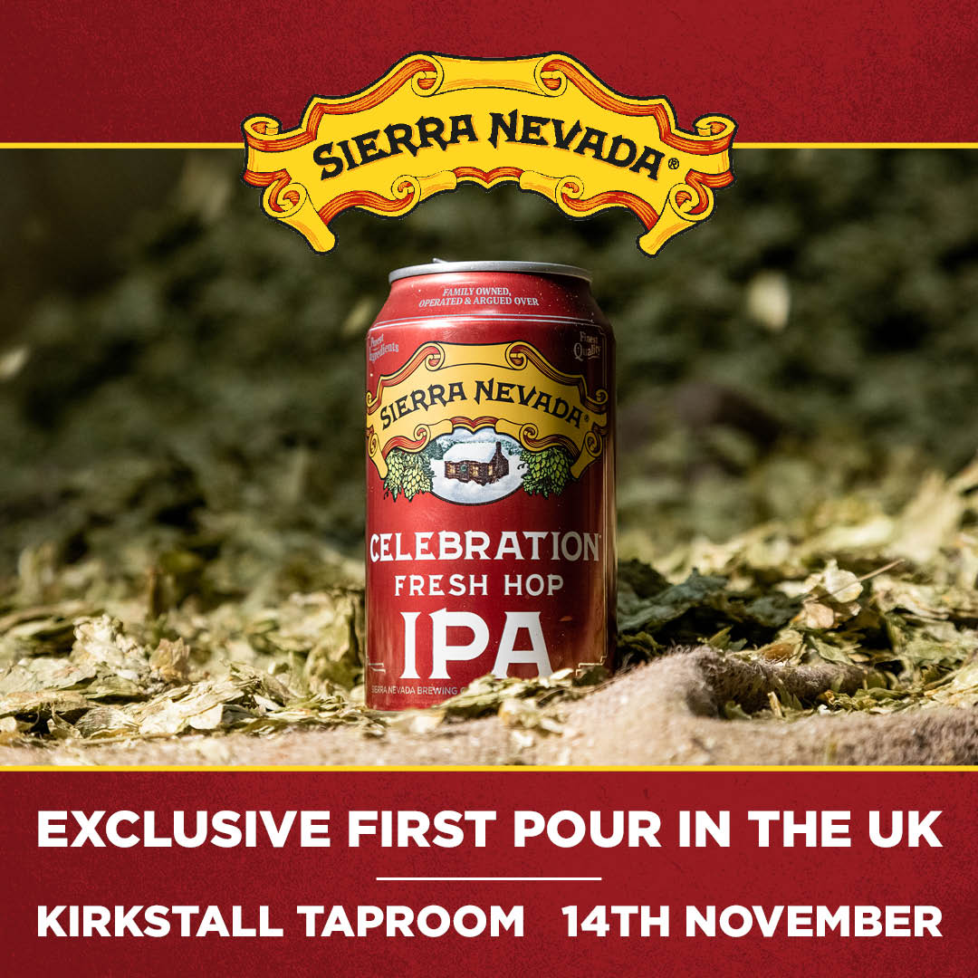kirkstallbrew's tweet photo. THE RETURN OF THE KING 👑 

There's only one beer that revives the most jaded and cynical beer geeks of yore, and it's getting its exclusive first pour in the UK at the Taproom on 14th November. 

Draught and cans. Early doors. https://t.co/WWCFC8rtuW
