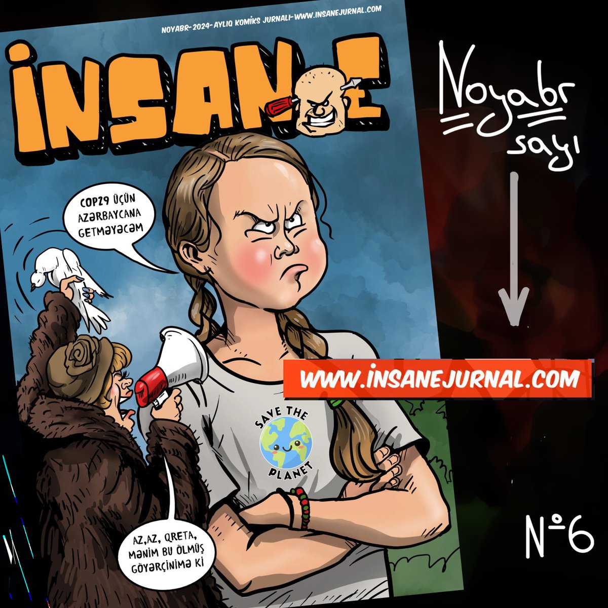 Ey! Bəs sən hələ də yeni sayla tanış olmamısan? Elə isə getdüüy eee

🔗 insanejurnal.com

#insane #insanejurnal #comics #cartoon #COP29 #GretaThunberg #Azerbaijan