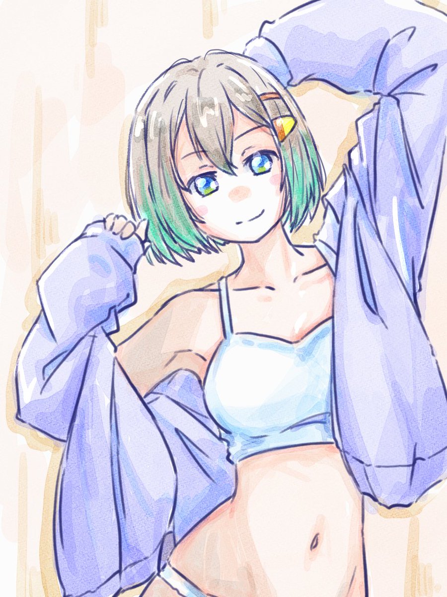 「や、元々デッサン的にそういう方向のも描くように考えたからタマキさん肌率高いんだけ」|OGA-SAN🔭🎸🎨観測結束絵描き垢のイラスト