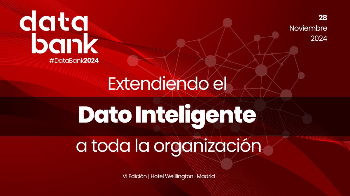 📢 ¡Vuelve #DataBank2024! 📢

El 28 de noviembre reunimos a líderes del dato en banca para explorar IA generativa, automatización y más. 🚀

No te pierdas esta oportunidad de conectar y aprender de los expertos.

👉 Consigue tu invitación aquí: revolutionbanking.es/inscripcion-da…