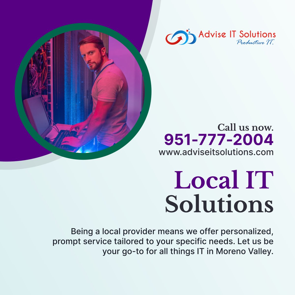adviseitsoln's tweet image. Our focus is on you! With fast response times and dedicated support, we provide the IT services you need to succeed. Experience the local difference with us! 

#MorenoValleyCA #ITServicesManagement #LocalIT