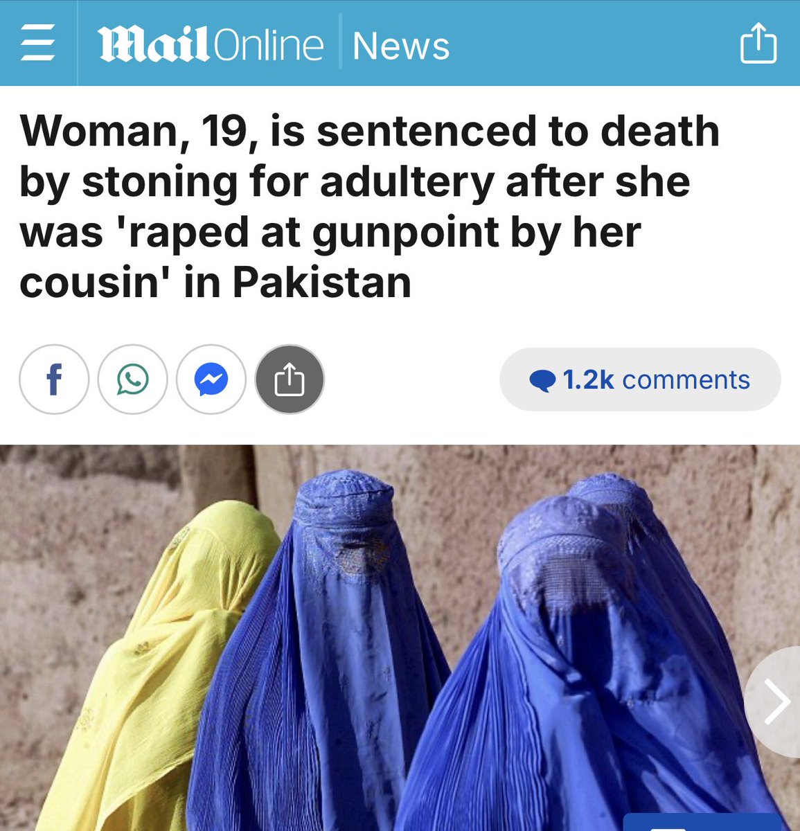 LizaRosen0000's tweet photo. Pakistani Muslim men sentenced rape victim to death because the Muslim rapist was married man.
What do you think about this Islamic “Justice system”? https://t.co/WV5thUp0gj