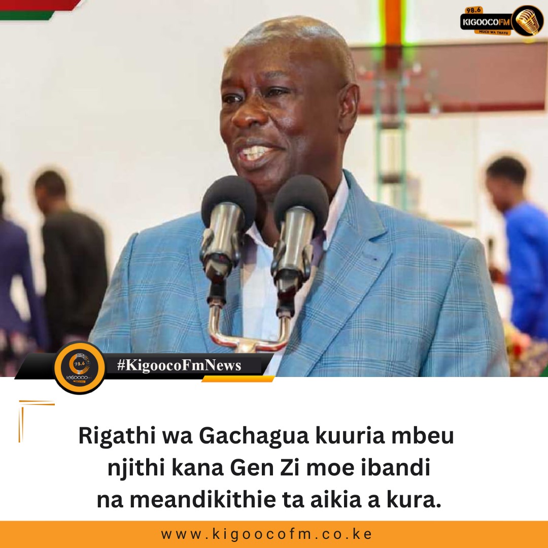 Rigathi Gachagua urges GenZ to register as voters.