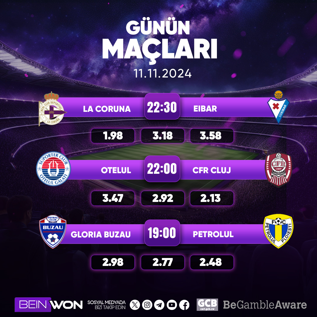 ⚽ BEINWON ILE GÜNÜN MAÇLARI⚽

⚡ Futbolun nabzı BEINWON’da atıyor!

👌 Ayrıca Olası Spor Kayıplarınıza %25 Kayıp Bonusu 

✅#beinwon #beinwonguncelgiris #beinwongiris 
 
✅Güvenilir Ve Orijinal Lisans Güvencesi İle 5.000.000₺ Çekim Limiti !