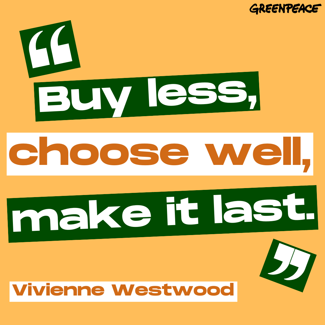 Greenpeace's tweet photo. The ugly truth: people buy far more than they need and use. 

To break free from the cycle of consumerism, we need to slow down. #Overconsumption #ClimateCrisis

Read more  👉https://t.co/FhcfWzf0gK https://t.co/W5ksdDgFAu