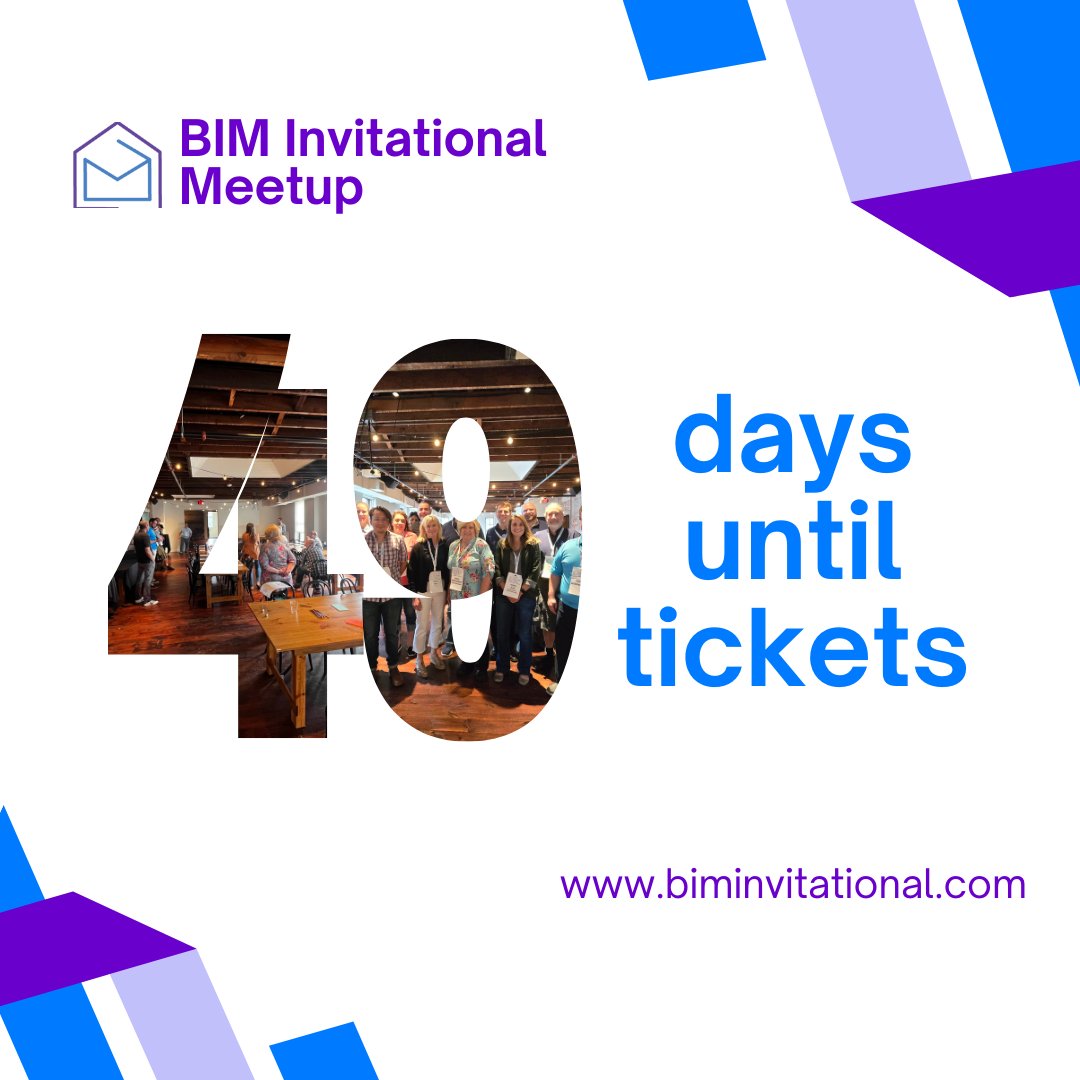 Can you believe there are only 49 days before you can get the best price possible to the BIM Invitational Meetup? Neither can we and boy are we excited! #biminvitationalmeetup
