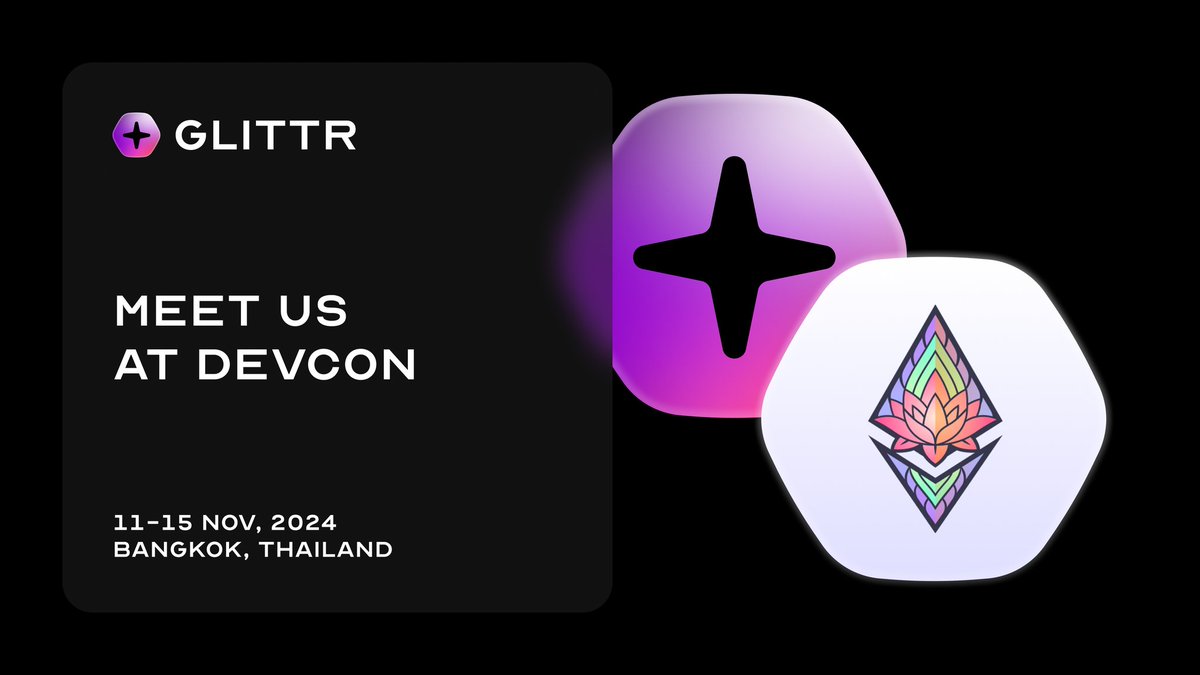 paysats_'s tweet photo. Glittr is headed to Devcon 2024! 🇹🇭

Catch us IRL throughout the BTC side-events as we discuss the latest on @glittrfi Developer Experience, Protocol Overview, and DeFi Applications on Bitcoin 🟠 https://t.co/BLw2Zod9EE