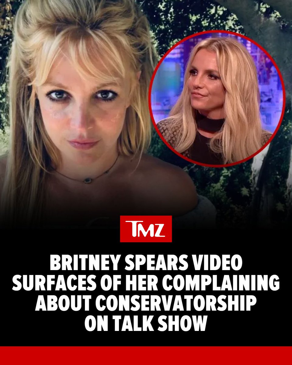 TMZ's tweet photo. Britney Spears complained about her conservatorship on a TV show years before it ended, but the clip was edited out of the final cut and never seen ... until now. https://t.co/3qC7be2x1H