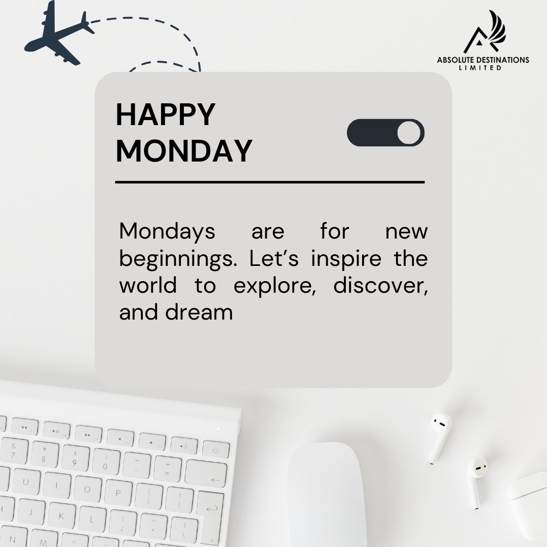 AbsoluteDestin4's tweet image. New week, new destinations! 🌍✈️ Start your Monday with travel dreams and make them a reality. Whether it’s a quick getaway or a dream vacation, we’re here to plan it with ease. Let’s explore together! #MondayMotivation #AbsoluteDestinations #TravelWithUs