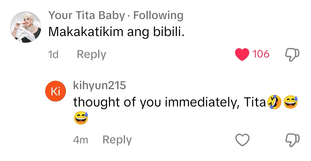 Faithgnz's tweet photo. The post:                           . Meanwhile 

                                                 .tita baby https://t.co/0Z0PBDG1Cz
