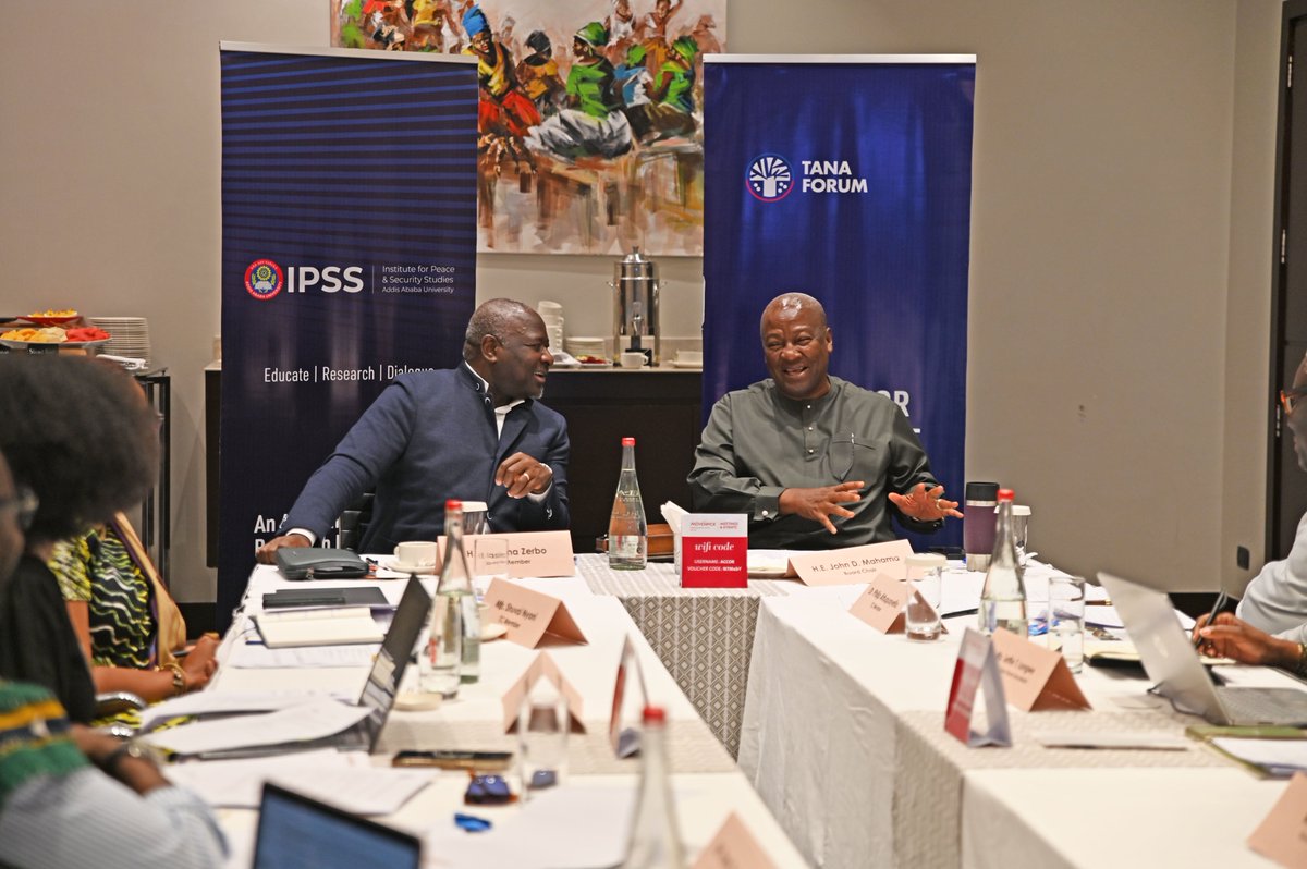 During the meeting the #TanaFrum Board Chairperson H.E. <a href="/JDMahama/">John Dramani Mahama</a>, Former President of the Republic of #Ghana, emphasized the significance &amp; rationale of the Tana Forum, offering strategic direction for organizing the upcoming 11th Tana Forum in 2025 &amp; outlining the next steps.