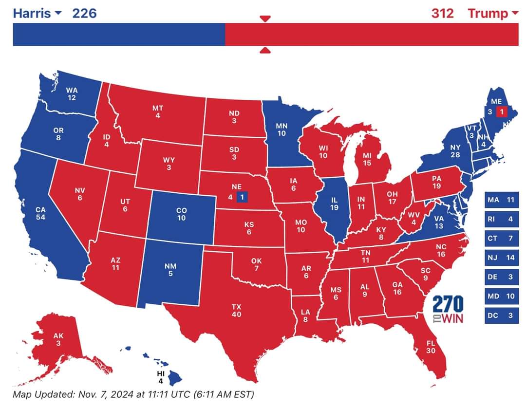 nernix's tweet photo. El mapa final de las elecciones estadounidenses 2024 vs mi predicción.

Encuentre las diferencias. 😎 https://t.co/ytgWG75T0M