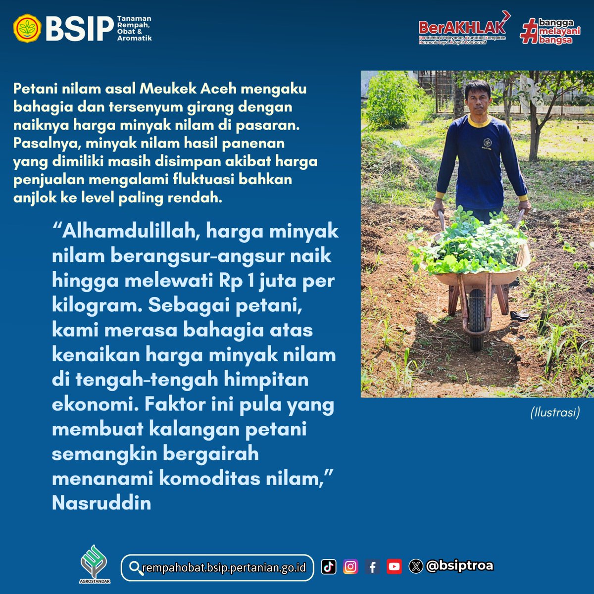 brmprempahobat's tweet image. Indonesia, sebagai salah satu penghasil nilam terbesar di dunia, memiliki potensi besar untuk terus mendukung kebutuhan industri global dengan bahan alami berkualitas tinggi. Nilam adalah "emas hijau" yang bisa mendorong kesejahteraan petani dan ekonomi daerah.
#libraryupdate