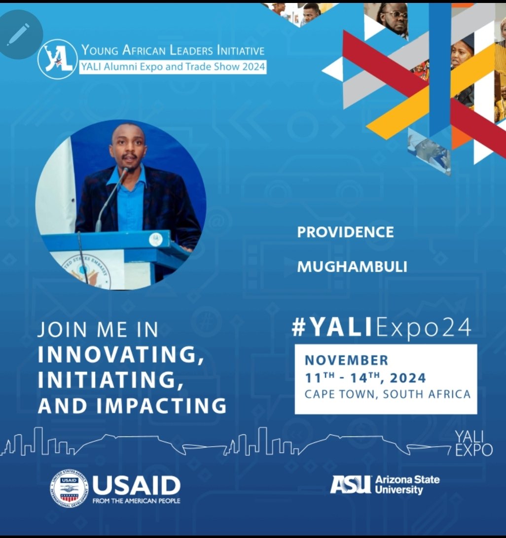 I'm very excited to be chosen to attend the YALI Alumni Expo and Trade Show in Cape Town. I look forward to meeting other YALI alumni who are making a positive difference in their communities and sharing new ideas for sustainable change.
 <a href="/YALIExpo/">YALI Alumni Expo and Trade Show (YALI Expo )</a> #YALIExpo24