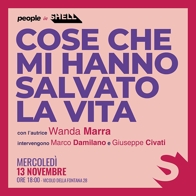 People torna in Shell, la nuova libreria-bistrot di Roma, per presentare Manuale per fabbricare una teoria del complotto di <a href="/sulcomplottismo/">Osservatorio sul complottismo</a> (12 nov, 18) e Cose che mi hanno salvato la vita di <a href="/WandaMarra/">Wanda Marra</a>, con <a href="/MarcoDamilan/">Marco Damilano</a> (13 nov, 18). A entrambi gli incontri ci sarà <a href="/civati/">Giuseppe Civati</a>.