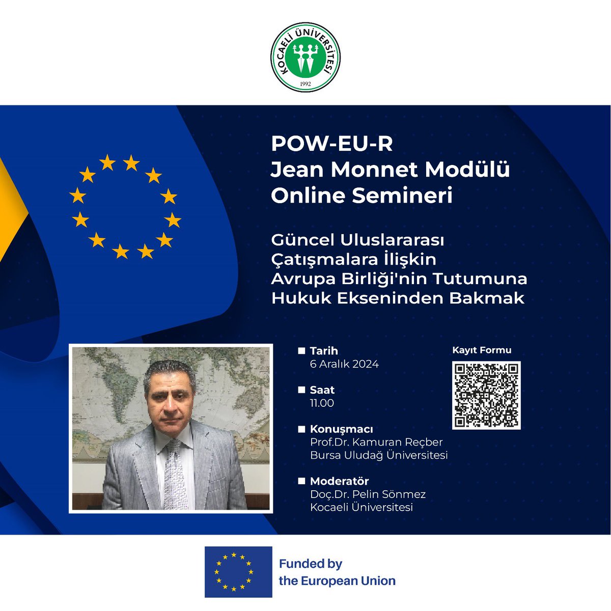 Modülümüzün son seminerini Bursa Uludağ Üniversitesi Öğretim Üyesi ve kıymetli hocamız Prof. Dr. Kamuran Reçber ile yapacak olmanın mutluluğunu yaşıyoruz. Seminerimiz için kayıt linki görsele QR olarak eklenmiştir. Tüm öğrencilerimizi ve ilgilenenleri bekleriz. <a href="/Kamuran_Recber/">Kamuran REÇBER (Prof.Dr.)</a>