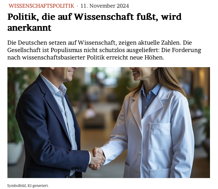 Jan-Martin Wiarda (@jmwiarda) on Twitter photo Politik, die auf Wissenschaft fußt, wird anerkannt
Die Deutschen setzen auf Wissenschaft, zeigen aktuelle Zahlen. Die Gesellschaft ist Populismus nicht schutzlos ausgeliefert.
Im <a href="/Tagesspiegel/">Tagesspiegel</a> und im Blog: jmwiarda.de/2024/11/11/pol… Politik, die auf Wissenschaft fußt, wird anerkannt
Die Deutschen setzen auf Wissenschaft, zeigen aktuelle Zahlen. Die Gesellschaft ist Populismus nicht schutzlos ausgeliefert.
Im <a href="/Tagesspiegel/">Tagesspiegel</a> und im Blog: jmwiarda.de/2024/11/11/pol…