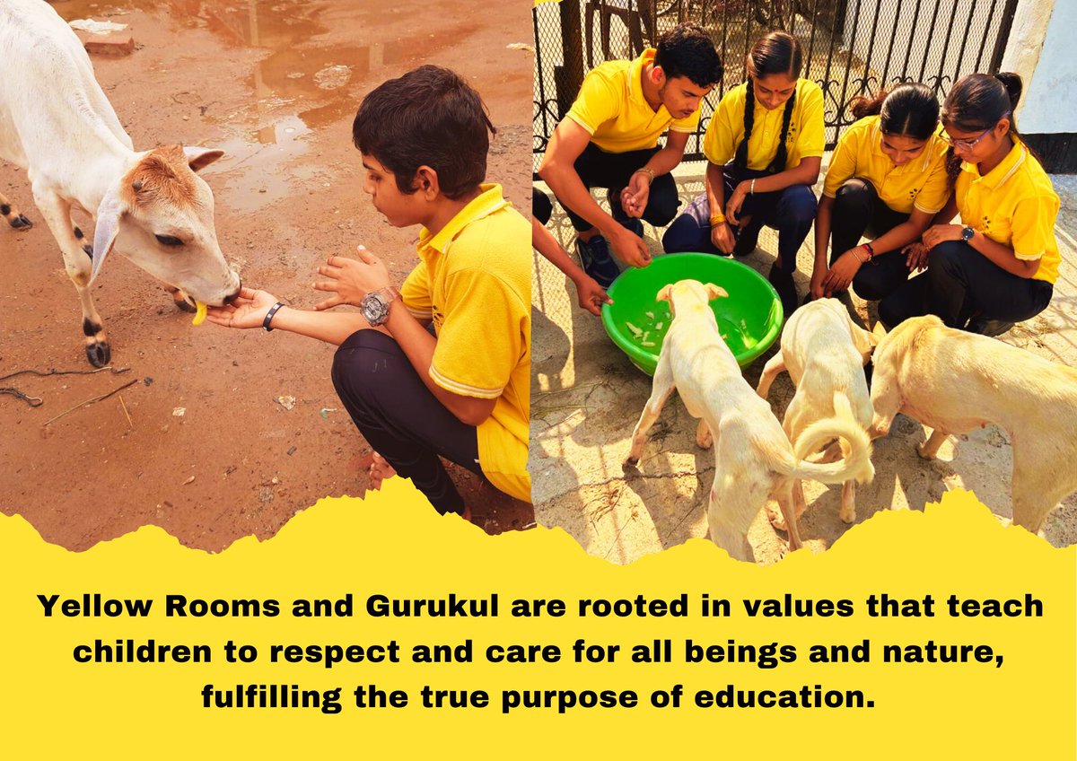 SarthakNGO's tweet photo. The connection between children, strays, and pets at #YellowRooms and #Gurukul adds a powerful layer to their #education, teaching compassion, responsibility, and empathy. 

#TransformationalEducation @FinastraFS @roundtableindia @rk_misra https://t.co/jGtvYwsf4e
