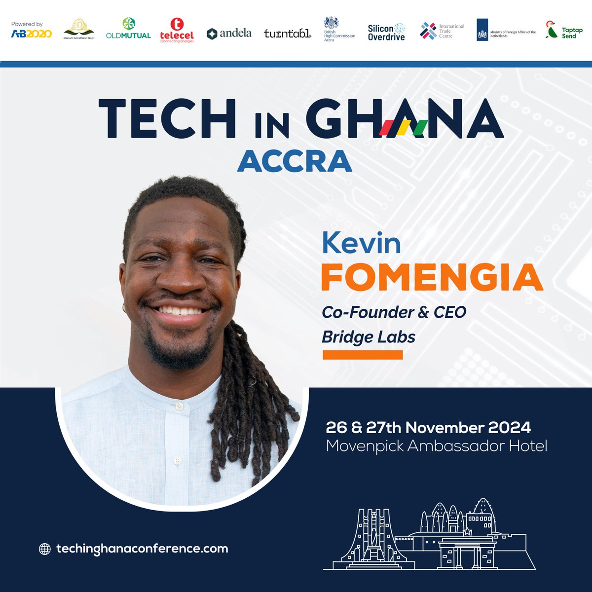 TechInGhana's tweet image. Kevin Fomengia is a visionary entrepreneur and technology leader dedicated to fostering African tech talent and driving innovation in smart city development. 

He is the CEO and co-founder of Bridge Labs - an international human resource tech company that specializes in creating…