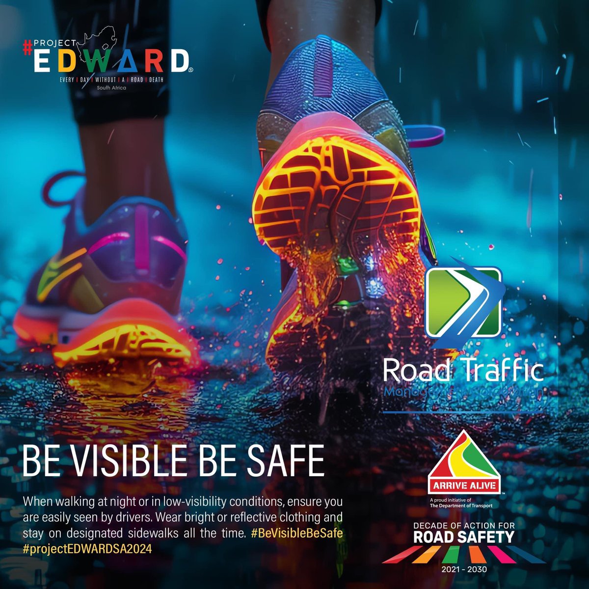 TrafficRTMC's tweet image. #ProjectEDWARD #BeVisibleBeSafe #RoadSafety #ArriveAlive #FikUsaphila
