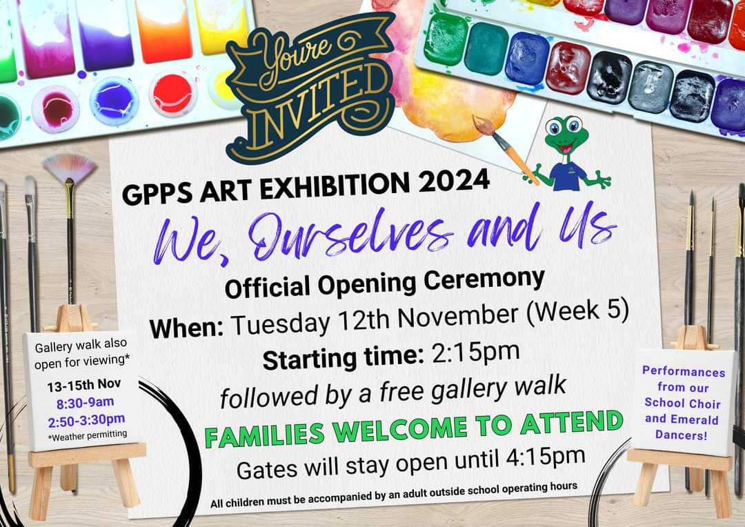 Tomorrow we host our first GPPS Art exhibition. We can't wait to showcase our talented students. 🙌  🎨 🖼