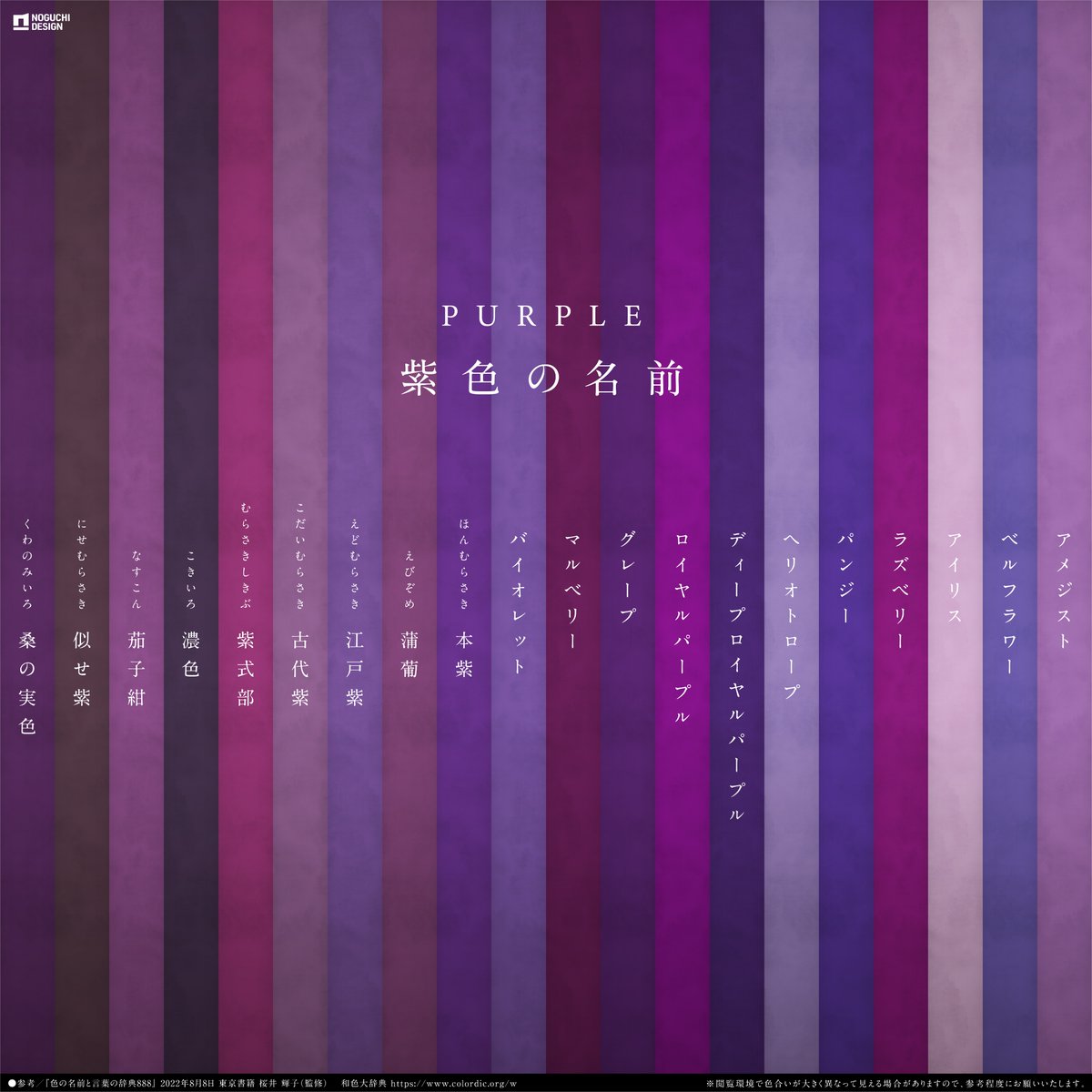 むらさきって好き〜 #紫色の名前