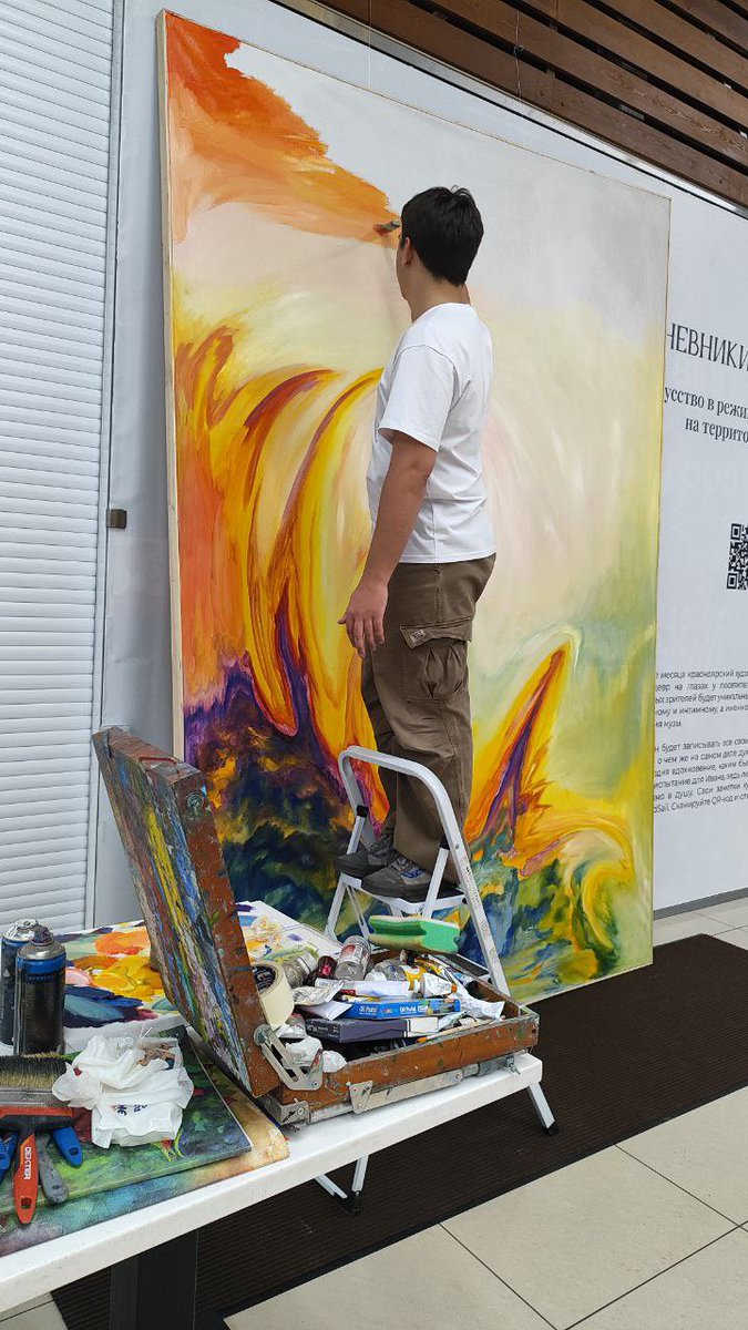 My performance drawing in shopping mall right now 🙌😄