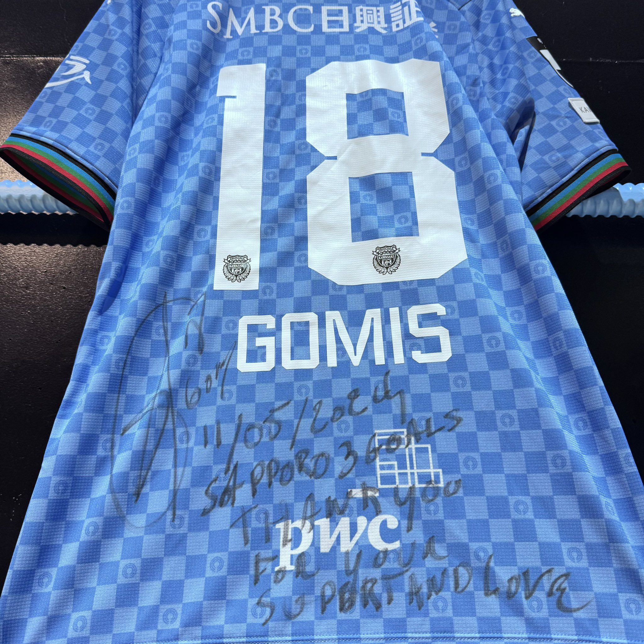 川崎フロンターレ バフェティンビ ゴミス ユニフォーム Lサイズ バフェティンビ・ゴミス サイン入りユニフォーム【川崎