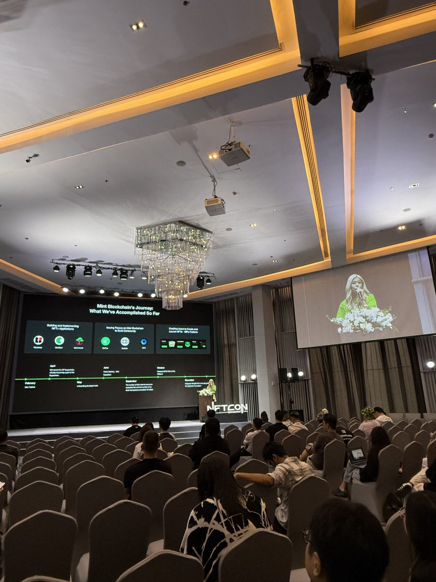Mint_Blockchain's tweet photo. Our Ecosystem Lead, @Rose_Quannn is live at @NFTCON_ORG sharing everything about Mint Blockchain and NFTs 🍀

Who’s tuning in? 👀👇 #DevCon2024 https://t.co/dEF6KUGziy