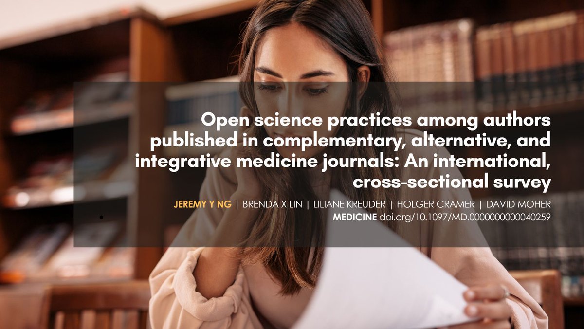 📢 <a href="/YJeremyNg/">Jeremy Y. Ng</a>'s new study (doi.org/nrm2) highlights low adoption of #OpenScience practices among #CAIM researchers despite good familiarity. Key barriers: limited knowledge, unclear sharing options, and lack of institutional support. 🌐🔬 #INCAM
