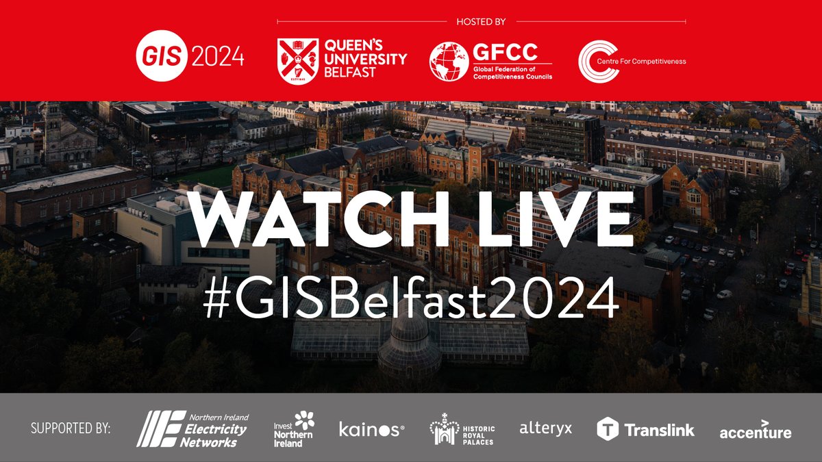 The 24-hour countdown is on.

Tomorrow we will welcome global leaders to campus to discuss two of today's most urgent global challenges: #Sustainability and #EconomicInclusion.

Join the conversation via #GISBelfast2024 and watch live from 10:35am: ow.ly/6pGY50TZaC4