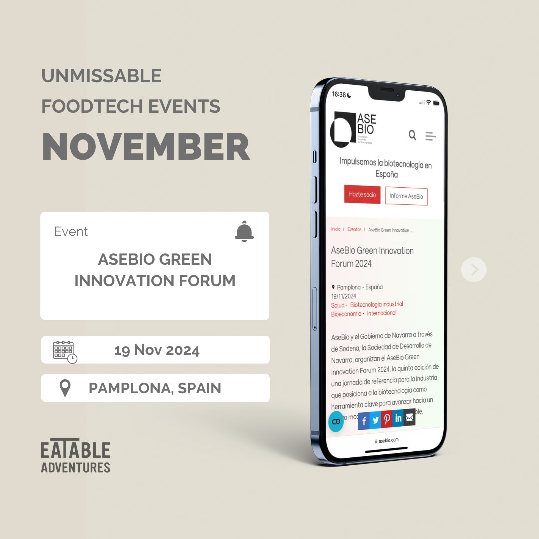 💡 November is here, bringing an exciting lineup of foodtech events you won’t want to miss!

Get ready to connect, learn, and gain insights from leading experts and professionals in the industry. Here’s a snapshot of the unmissable foodtech events this month!