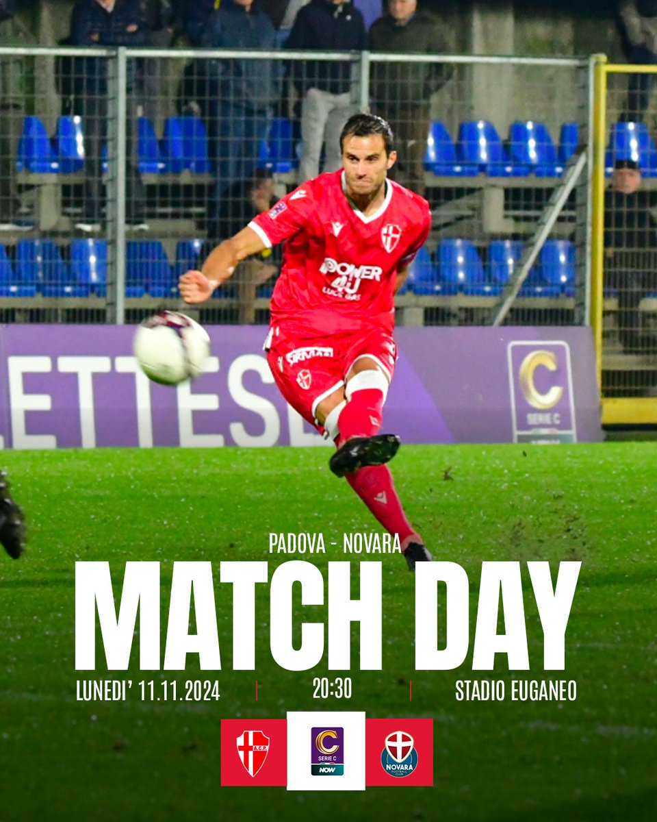 PadovaCalcio's tweet image. #MatchDay
⚽️ #Padova - #Novara
🏆 14° Giornata Serie C
⏰ h 20:30
🏟️ stadio Euganeo
🎟️ Biglietti: padovacalcio.it/prevendita-pad…
📻 Radiowebcronaca: padovacalcio.it/match/padova-v…