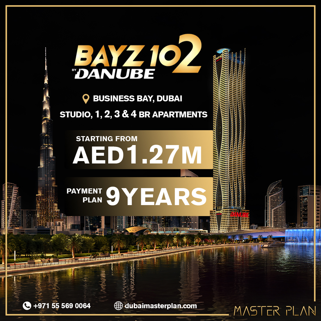 MasterPlanDubai's tweet photo. 🌟 BAYZ102 by Danube - Your Home in the Sky 

💰 Starting Price: AED 1.27M
📅 Payment Plan: 9 Years
🏠 Apartment Options: 1, 2, 3, and 4 Bedrooms
📍 Location: Business Bay, Dubai

For more information
📞 +971 55 569 0064
https://t.co/Hh6c6tguvk

#bayz102 #danube  #businessbay https://t.co/NXQe59bQ4i