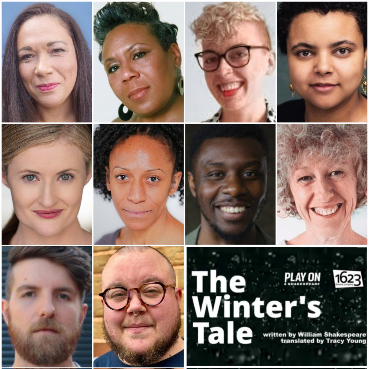 Announcing our fabulous Winter's Tale cast!

Sam Beckett Jr
Donna Briscoe-Greene
JJ Cruickshank
Wambui Hardcastle
Erin Siobhan Hutching
Donna Mullings
Michael Muyunda
Karen Spicer
Oliver Tunstall
Elliot Webster-Mockett

#WintersTale #Shakespeare #TryItInTranslation