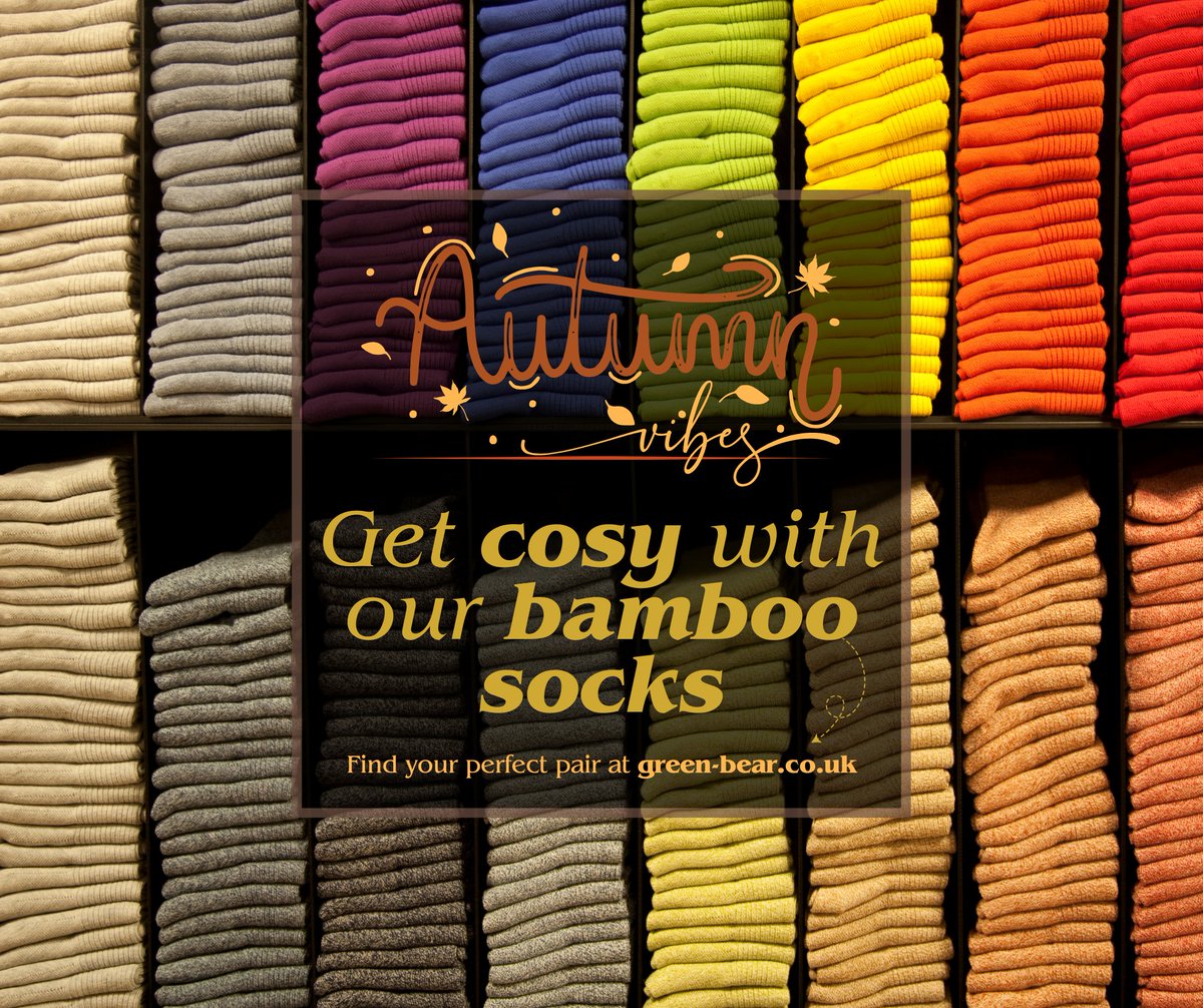Get cosy this season with our soft, sustainable, and ultra-comfy bamboo socks! 🧦 🍂 Perfect for those crisp autumn days and chilly nights. 🍂
Find your perfect pair and step into comfort at green-bear.co.uk/bamboo-socks.h…

#BambooSocks #HappyFeet #Antibacterial #SensitiveSkin #Socks