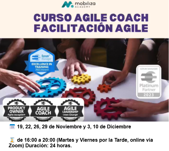 #facilitacion #agilecoach <a href="/MobilizaAcademy/">MobilizaAcademy</a>  <a href="/ScrumManager/">Scrum Manager</a>  +Info: mobilizaacademy.com/cursos/metodol…