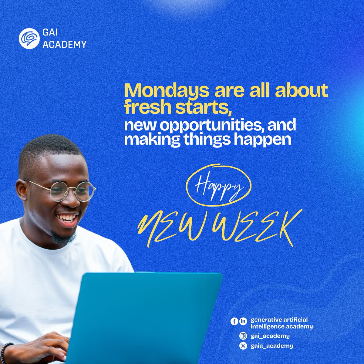 GAIA_Academy's tweet photo. What’s one goal you’re setting for yourself?
Retweet with your answer and let’s crush this week together!
#gaiacademy #ai #artificialintelligence #skillupintech #TechSkills #Empowerment #CareerGoals #mentorship #tech #careerswitchers #edtech #funfact #mondaymotivation https://t.co/WXtuXq8lkC
