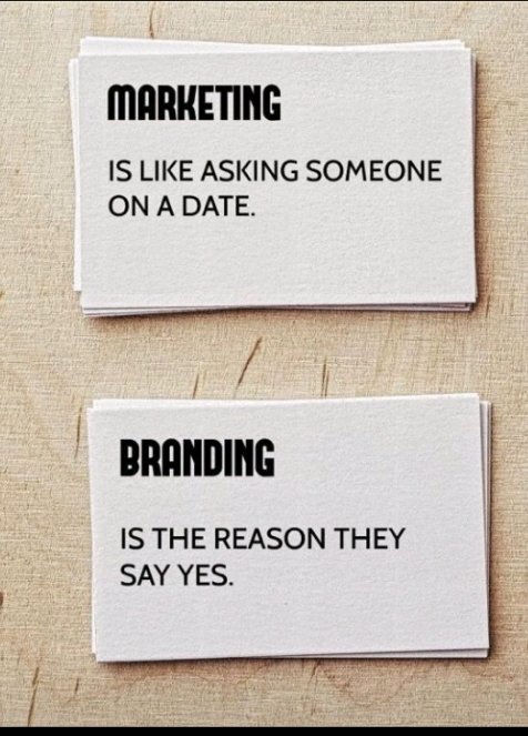 saturated90's tweet image. Marketing is the spark while Branding is the flame