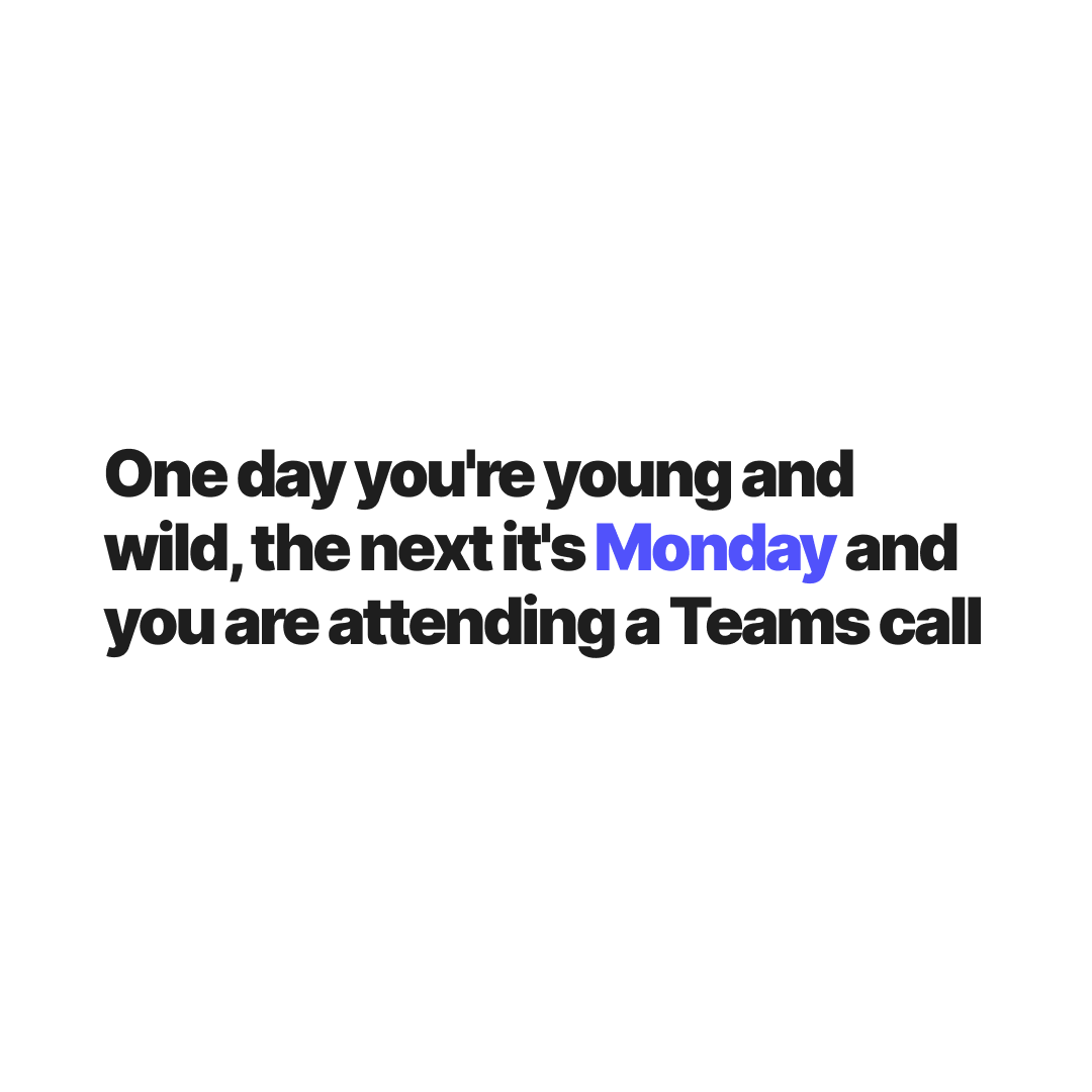 One day, you’re out there living with no limits, and the next... it's Monday morning, coffee in hand, joining yet another Teams call. 😅📅 #Adulting #MondayMood #BackToReality