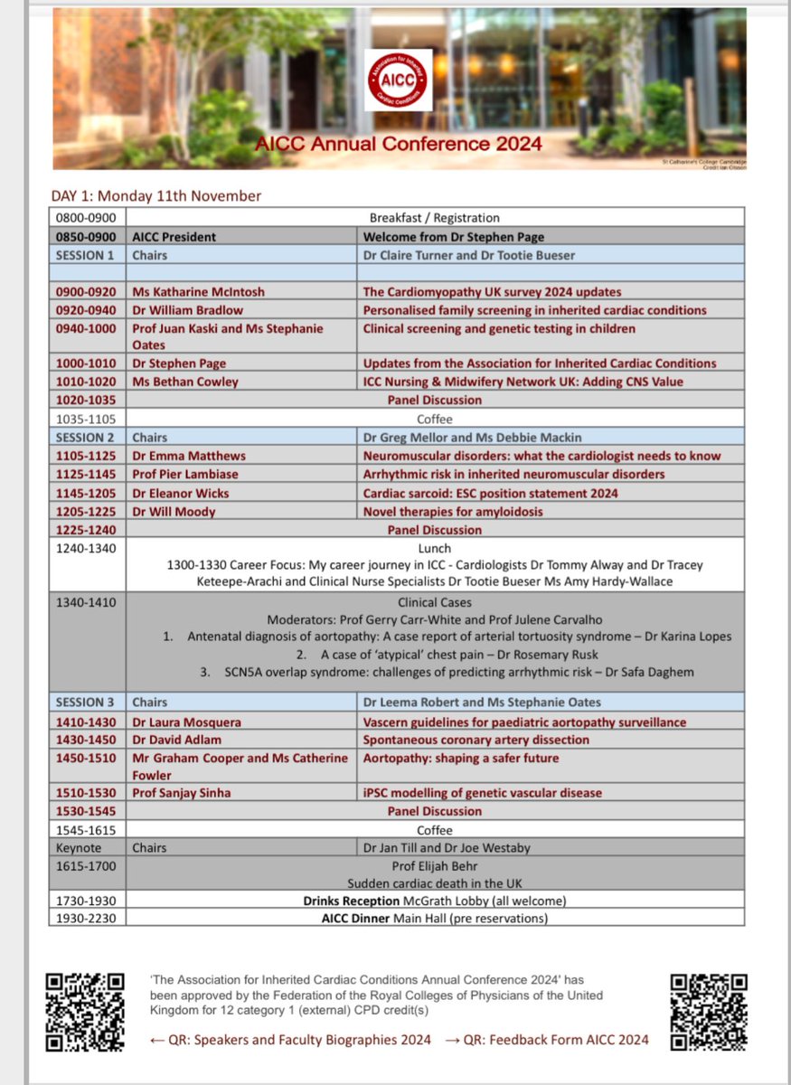 Dr Tootie Bueser💙 (@2tbueser) on Twitter photo Looking forward to lots of learning & catching up w/ #cardiogen colleagues <a href="/AiccUk/">AICC</a> conference today!
<a href="/rach_bastiaenen/">Rachel Bastiaenen</a> <a href="/robert_leema/">Leema_Robert</a> <a href="/BehrElijah/">Elijah Behr</a> <a href="/Cardiomyopathy/">Cardiomyopathy UK</a> <a href="/eleanorwicks/">Eleanor C Wicks</a> <a href="/EmmaM_Channels/">Emma Matthews 💙</a> <a href="/SEgenomics/">NHS South East Genomic Medicine Service</a> Looking forward to lots of learning & catching up w/ #cardiogen colleagues <a href="/AiccUk/">AICC</a> conference today!
<a href="/rach_bastiaenen/">Rachel Bastiaenen</a> <a href="/robert_leema/">Leema_Robert</a> <a href="/BehrElijah/">Elijah Behr</a> <a href="/Cardiomyopathy/">Cardiomyopathy UK</a> <a href="/eleanorwicks/">Eleanor C Wicks</a> <a href="/EmmaM_Channels/">Emma Matthews 💙</a> <a href="/SEgenomics/">NHS South East Genomic Medicine Service</a>
