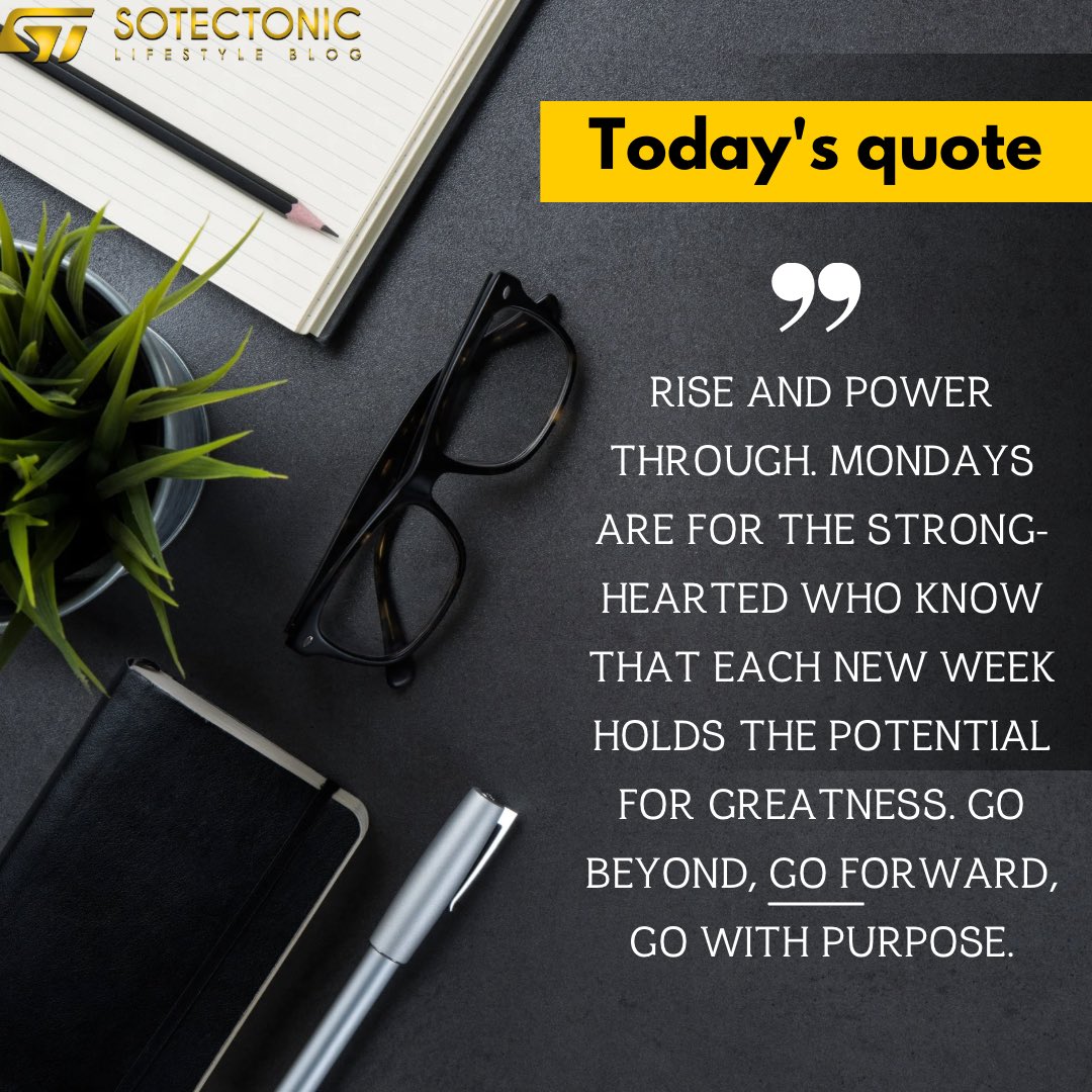 SoTectonic's tweet image. Power up your Monday! Every new week brings a fresh opportunity to grow, succeed, and move closer to your goals. Start strong and make it count. 💪✨ 

#MondayMotivation #PowerThrough #SoTectonic