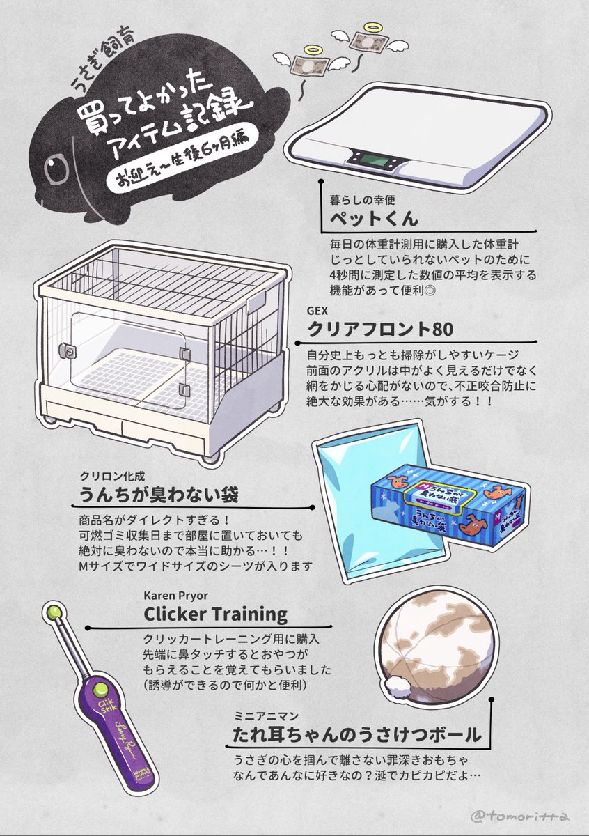 【番外編】生後6ヶ月までに出会って/買って/使ってよかったものの記録
※個人の主観です!

#うさぎがいる暮らし 